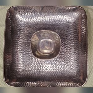 Towle Silversmiths Hammered Chip & Dip Server